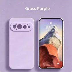 Luxury Liquid Silicone Soft TPU Case - Premium Protective Cover for Google Pixel 11 (Grass Purple)