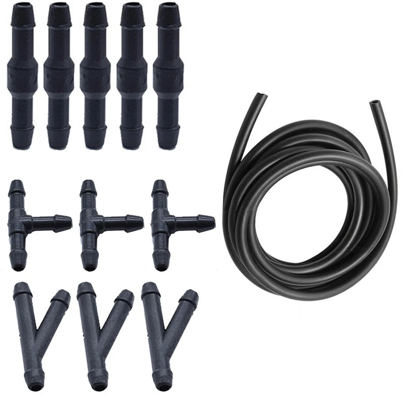 1 Set Car Windshield Washer Spray Nozzle Pipe Joint Kit 12pcs windshield washer nozzles