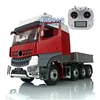 1/14 8*8 LESU RC 3Speed Metal Chassis Tractor Truck Model Painted Cabin W/ Equipment Rack Bucket Light Sound Radio Controller 2