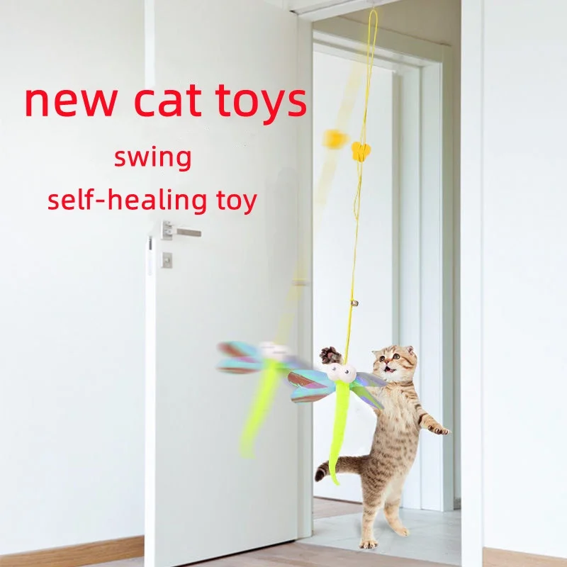 

Игрушка для кошек, имитация мыши, забавная Самостоятельная подвесная дверь, выдвижная кошка, трос для царапин, мышь, Аксессуары для кошек