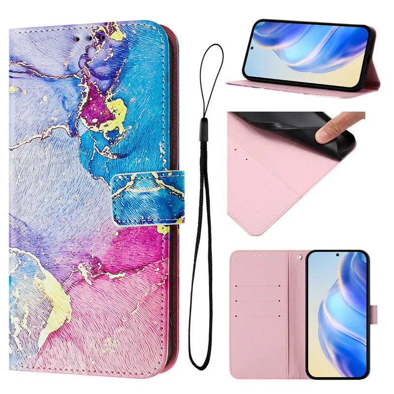 Retro Flower Design Leather Wallet Case | Magnetic Flip Cover Phone Bag