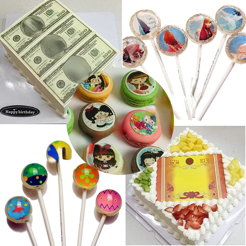 A4 10pcs/lot edible rice paper for cakes lollipop icecream chocolate food  printing and decoration