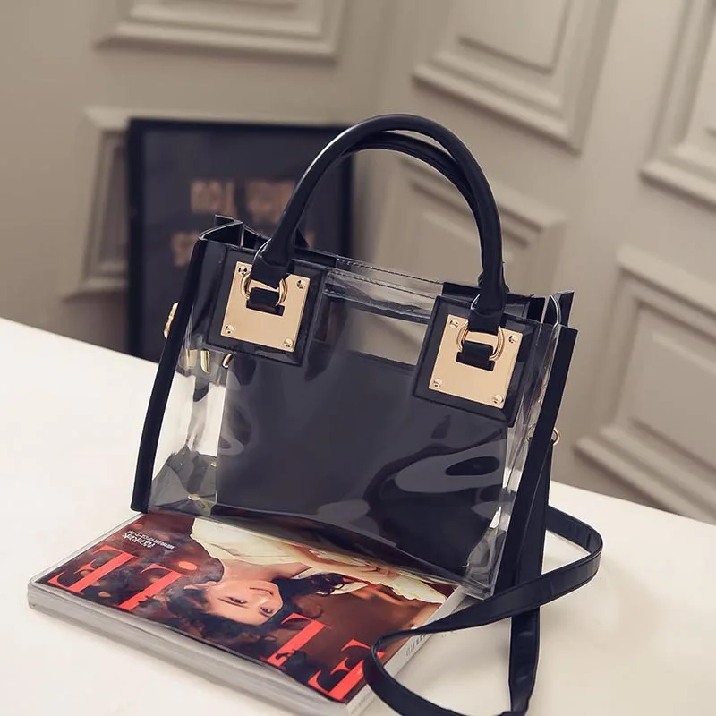 

Fashion Transparent Bags for Women Pvc Jelly Small Casual Shoulder Messenger Bag Ladies Party Handbag Bolsos De Mujer