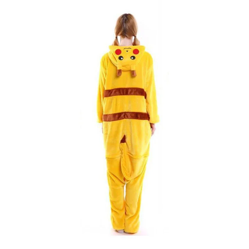 HOT Adulto Mujeres Hombres onesie Pokemon Pikachu traje de Halloween  cosplay pijamas ropa de dormir de franela chándal pijama de otoño invierno  - AliExpress