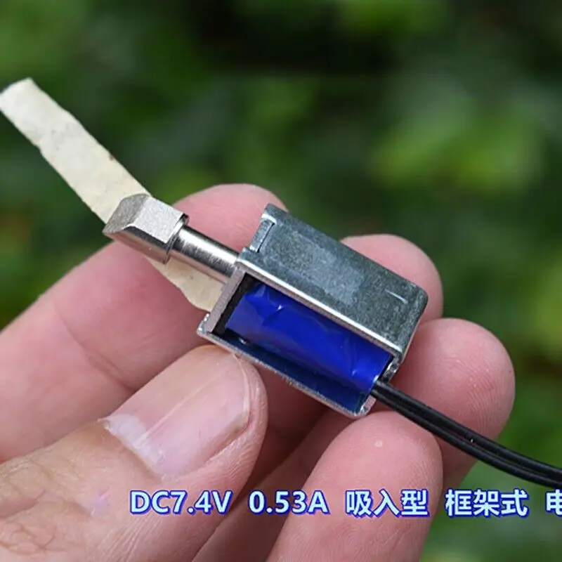 0420L5C12 DC 6V 7.4V Push Pull Type Electromagnet Telescopic Solenoid Electromagnet Spring Magnet 7mm Stroke for Electronic Lock