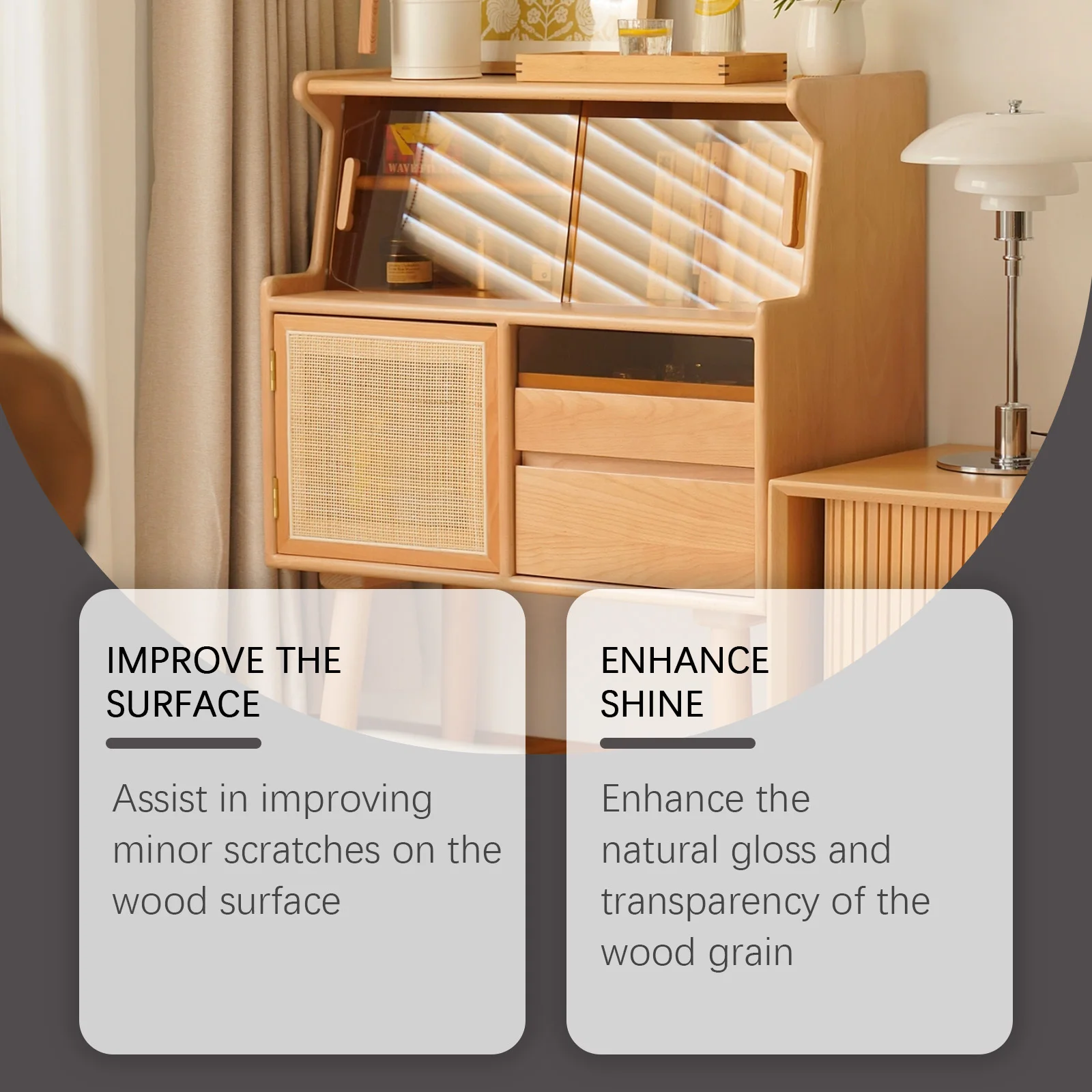 Description Picture 3 of itemWood Seasoning Beeswax Furniture Polish Wood Floor Furniture Cleaner Wear Wax Environmentally Friendly Care Home Restore Gloss