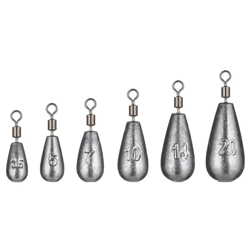 TAKEDO FD04 Free Drop Angeln Gewicht Sinker 3,5g 5g 7g 10g 14g 20g Angeln Sinker mit Wirbel Angeln Zubehör Für Angeln