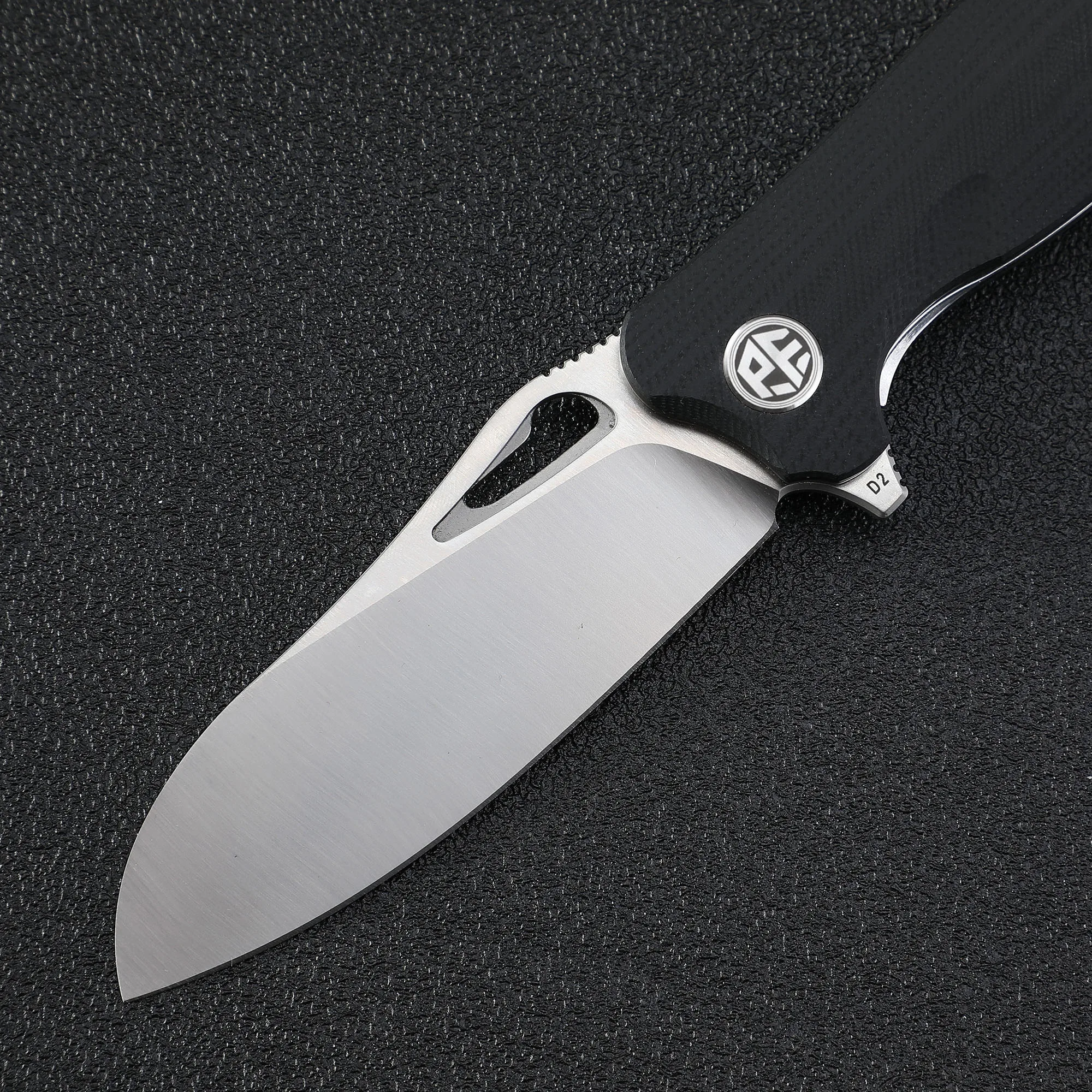 PF868 Petrified fish D2 Steel Folding Knife G10 Handle Ball Steel Bearing Outdoor Mountaineering Camping Survival EDC tool 4