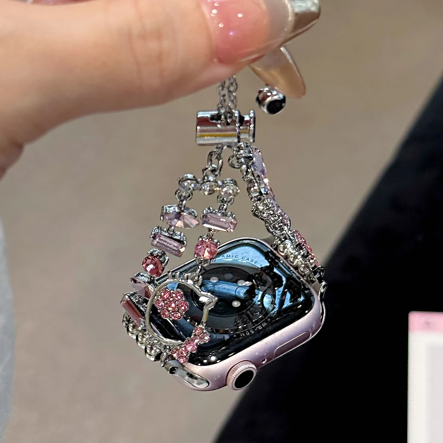 Sparkling Double-Row Diamond Chain Strap