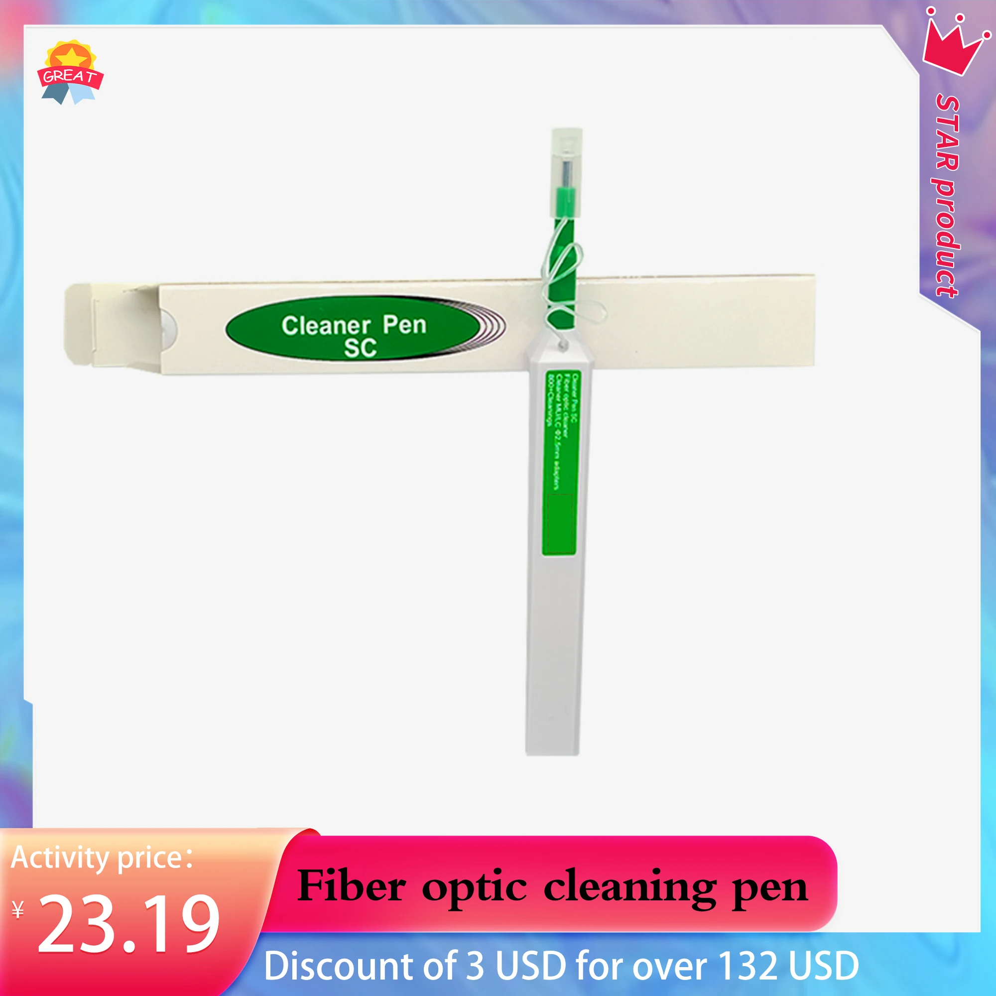 Free Shipping Optical Connector Cleaning Pen 2.5mm Optical Fiber Cleaner Pen LC SC FC ST Fiber Optic Cleaner More Than 800 Times