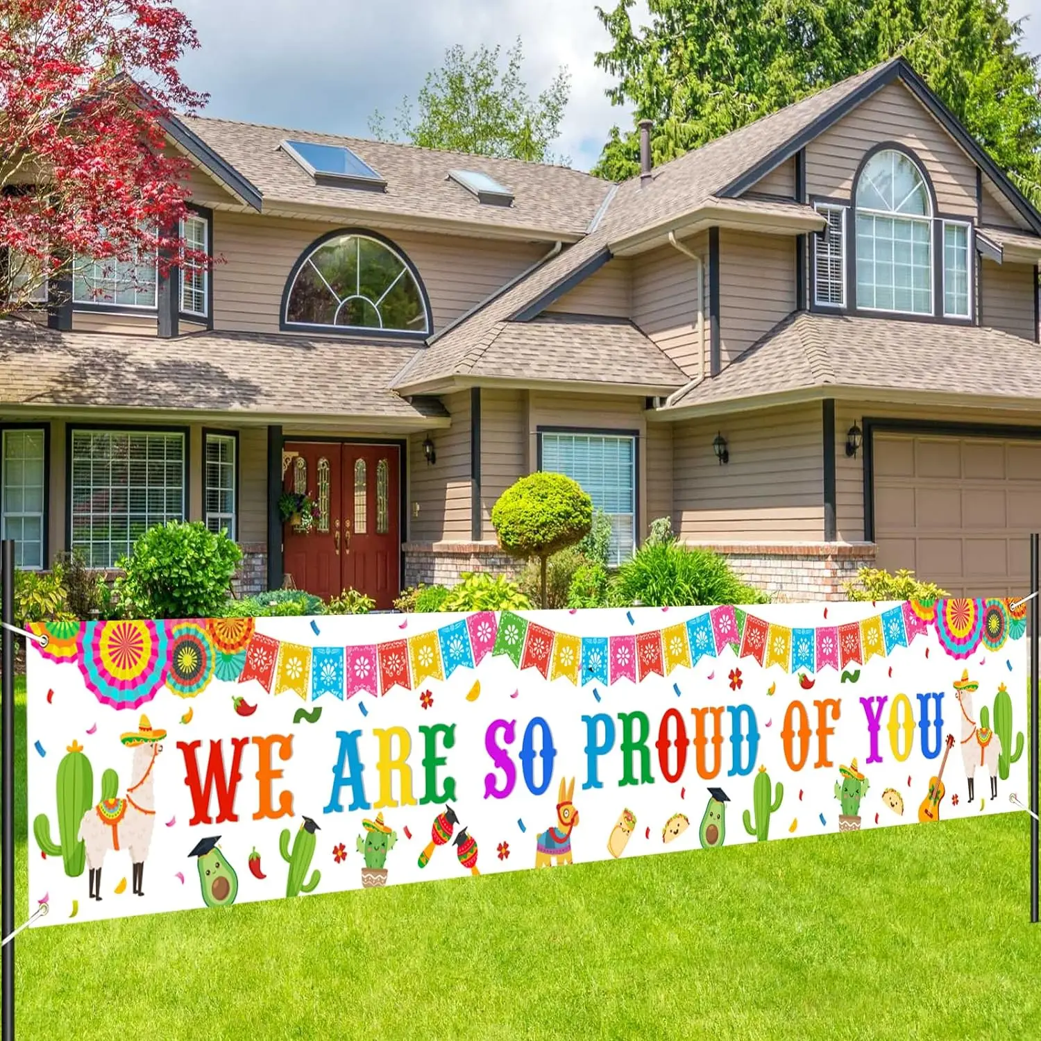 

2024 Mexican Fiesta Graduation Party Decor We are So Proud of You Yard Sign Banner Class of 2024 Congrats Grad Party Supplies