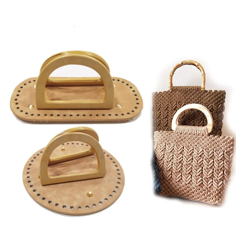 Kit di borse all'uncinetto per maglieria in pelle PU lavorata a