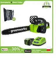 Greenworks 40V Bürstenloser Kettensägenmotor 12M/S mit Original 16-Zoll-Kettenstange und Oregon-Sägekette mit 4-Ah-Akku und Ladegerät – Detail 15
