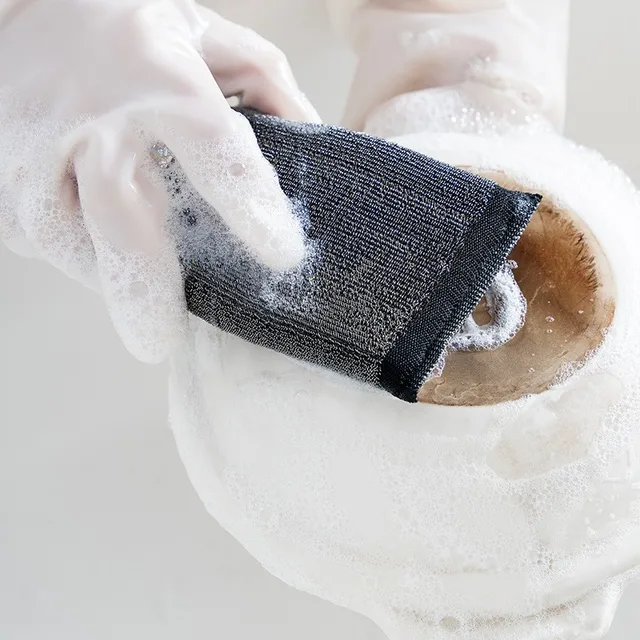 Kitchen cleaning sponge Durable Stainless steel wire Useful things for kitchen Cleaning and decontamination 5
