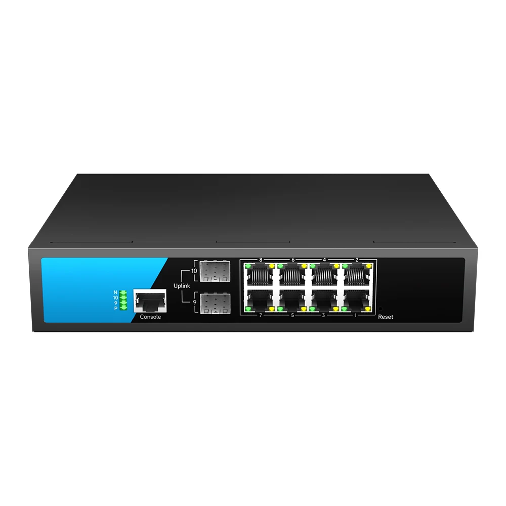 10포트 기가비트 관리형 스위치 |   8 x RJ45 + 2 x SFP 포트 |   10G..