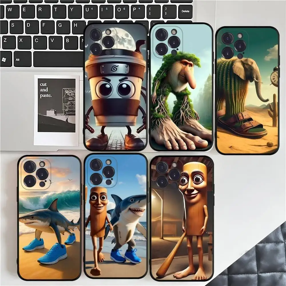 Italian Brainrot Tung Tung Silicone Soft Phone Case Cover