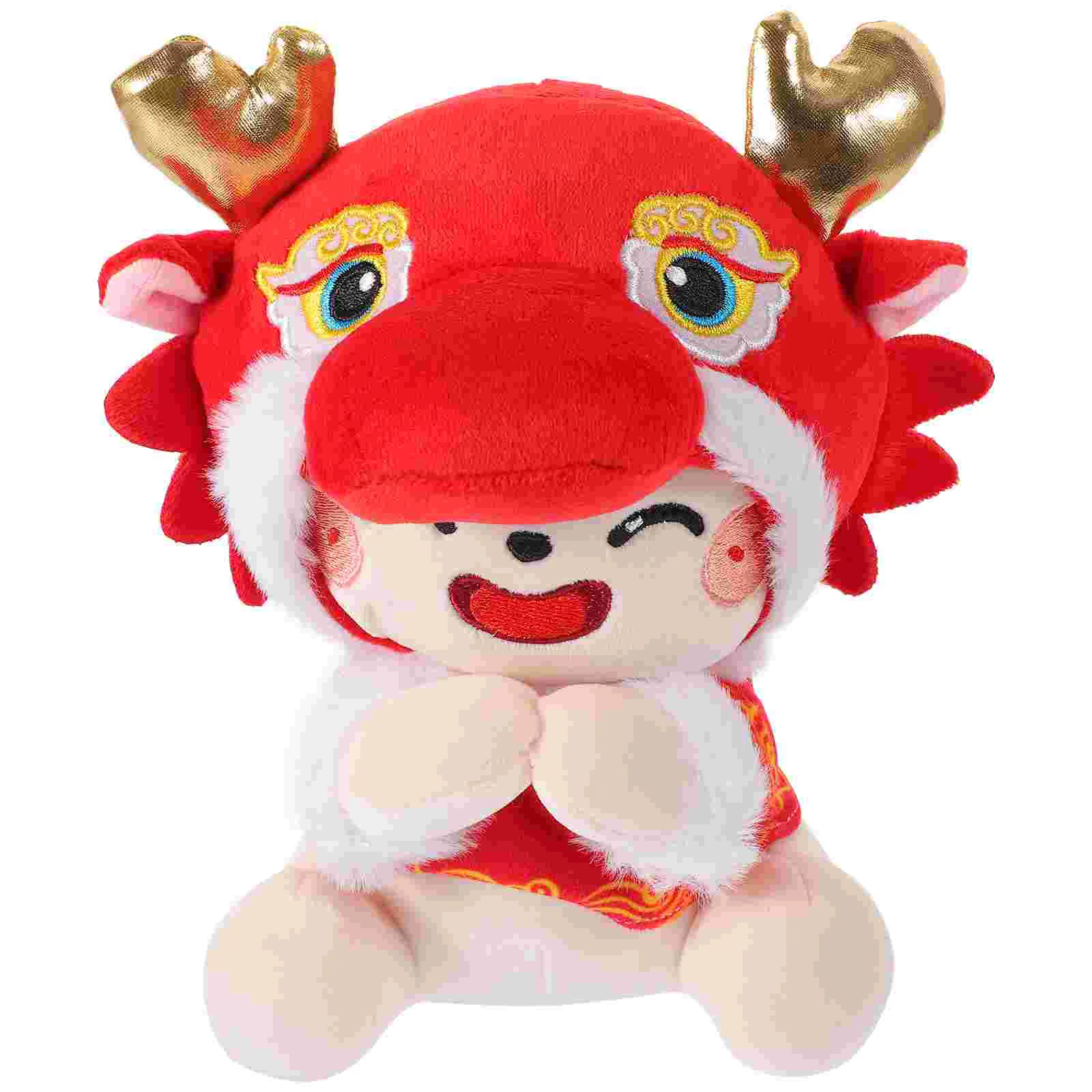 

Year of The Dragon Plush Toy Stuffed Figurine Birthday Decoration for Girl Decorate