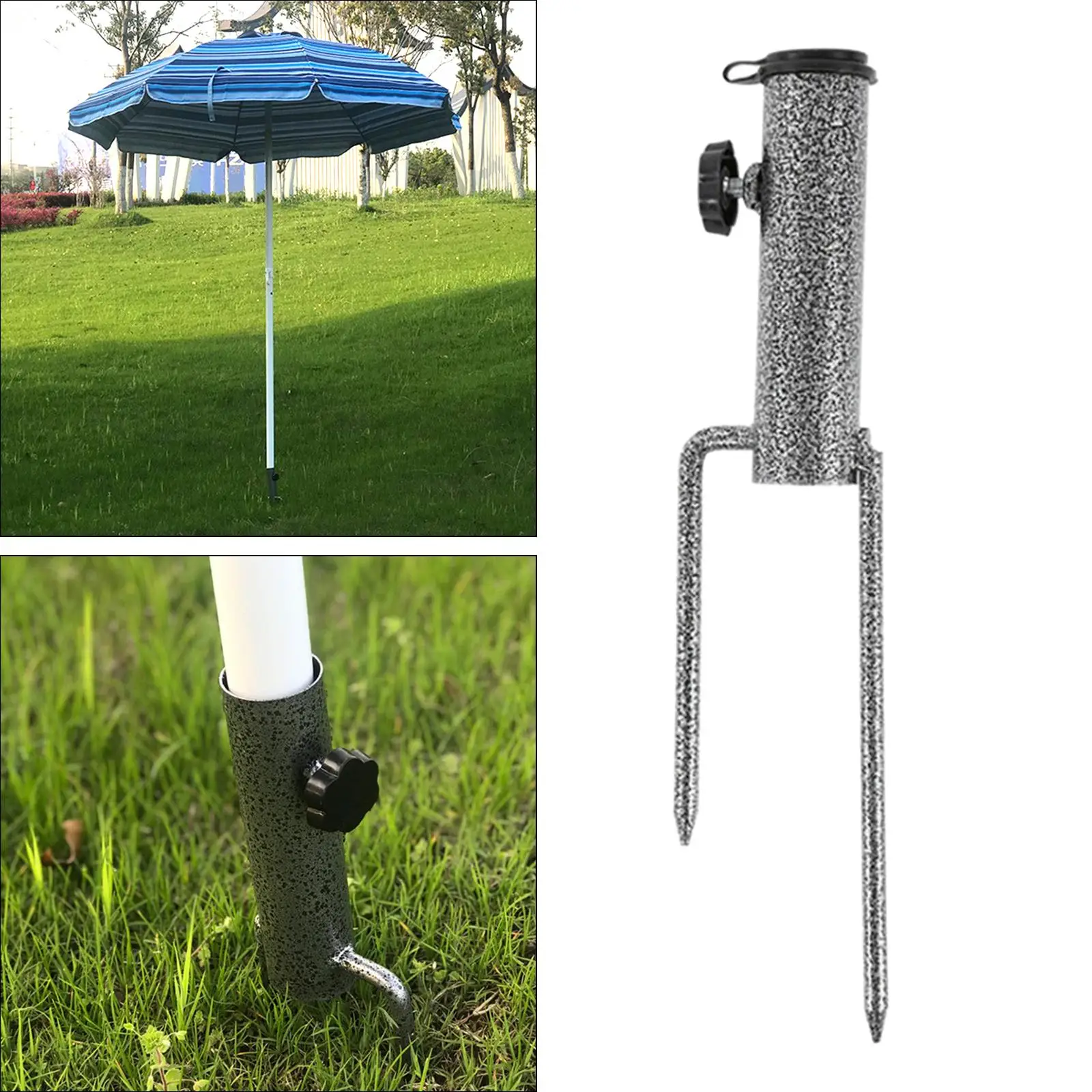 1 Piece Parasol Holder Anchor Sun Beach Umbrella Stand Fishing Stand Garden Lawn Patio Ground Anchor Fishing Rods Tool