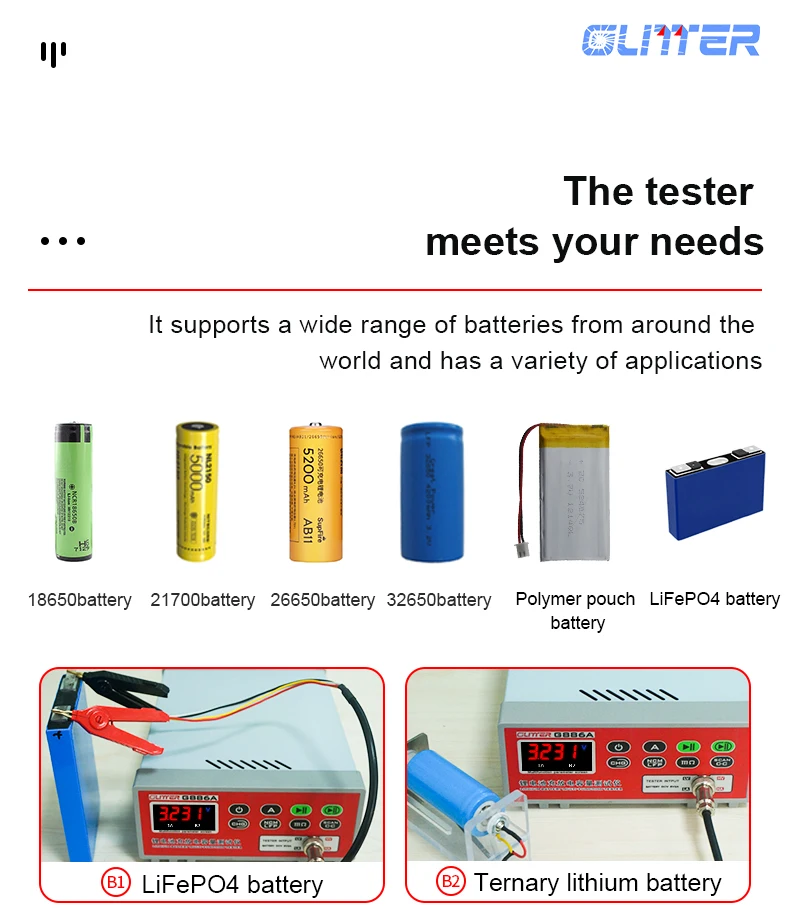 G886A Lithium Battery Tester Single Ternary Iron Lithium Screening Voltage Inter