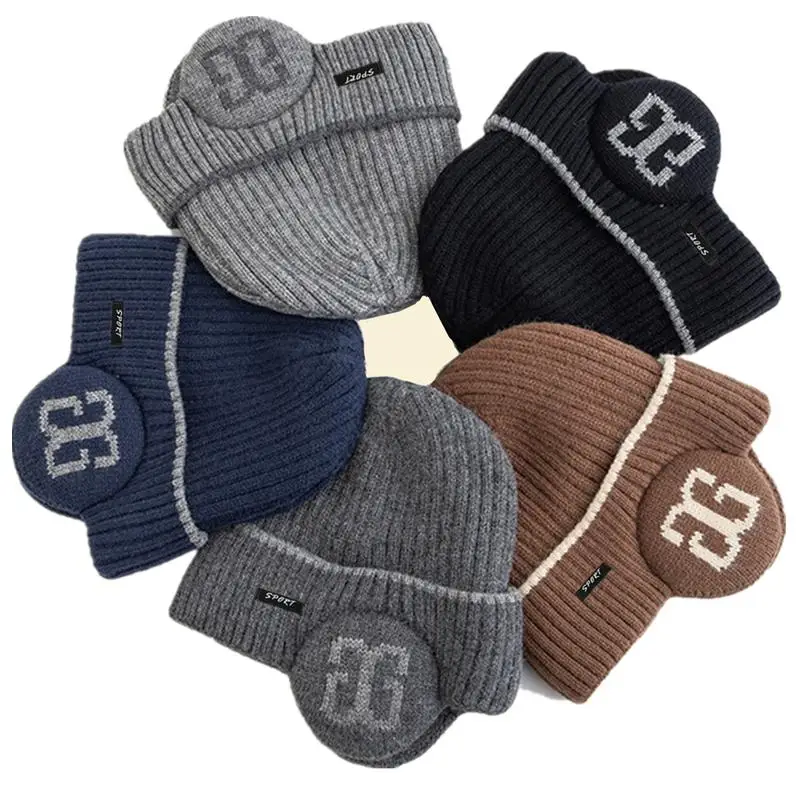 New Unisex Plush Fur Lined Winter Beanie Hat With Earflap Fashion Winter Hats For Men Women Outdoor Classic Keep Warm Cap