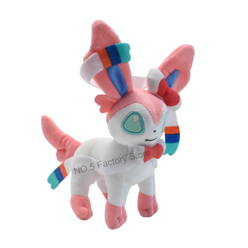 17 см покемон сильвеон плюшевая игрушка Kawaii аниме Eevee зеркан Jolteon Vaporeon Мягкая