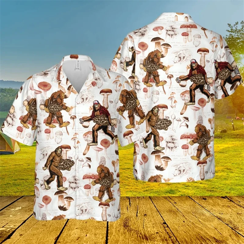 thumbnail image 1 of Nuevas camisetas de manga corta para hombre, divertidas, gorila, hibisco, holgadas y transpirables, camisetas hawaianas con estampado 3D, camisetas para fiestas en la playa, 1 of 5