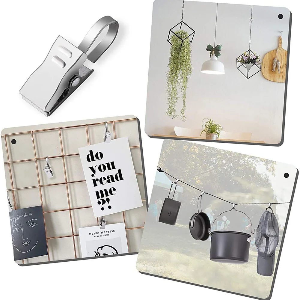 

50Pcs Stainless Steel Curtain Clips With Hook Sturdy And Durable Curtain Hook Clips Home Accessories