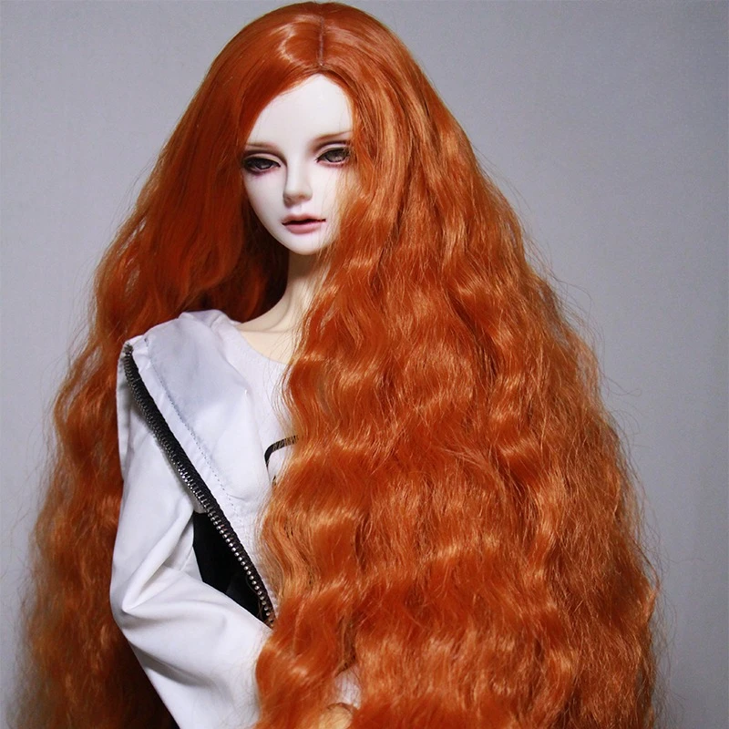 BJD Wig 4 3 Points SD Doll  with Medium Length Curly Hair European and American Fashion Trends