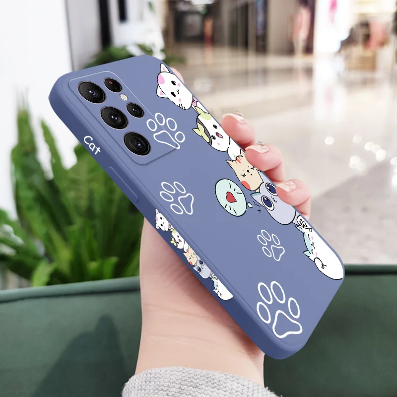 Stacking Cats Phone Case For Samsung Galaxy S24 S23 S22 S21 S20 Ultra Plus FE S10 S9 S10E Note 20 ultra 10 9 Plus Cover