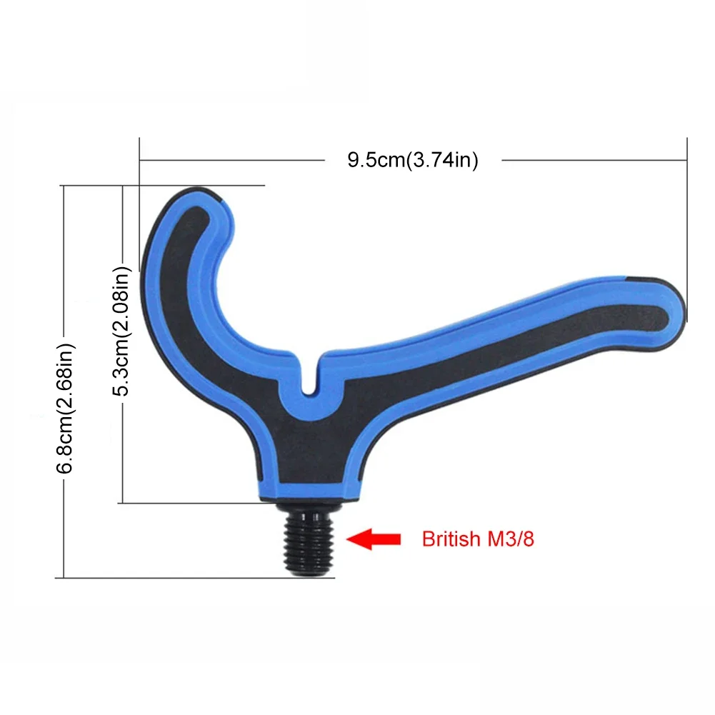 Feeder Rod Rest Head 3/8inch Thread Fishing Rod Pod Holder Bracket Head Pole Stand Holder Fishing Rod Holder Fishing Tackle Rack