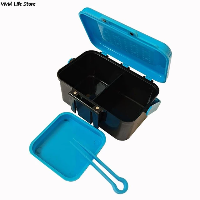 Multifunctional 2 Compartments Live Bait Box Red Worm Earthworm