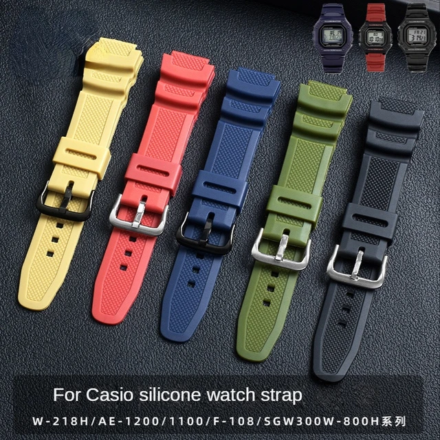 Canvas watch strap 18mm for CASIO box AE1200 / 1300 / 1000 W-219 modified  nylon watch band Men's wristband bracelet accessorie - AliExpress