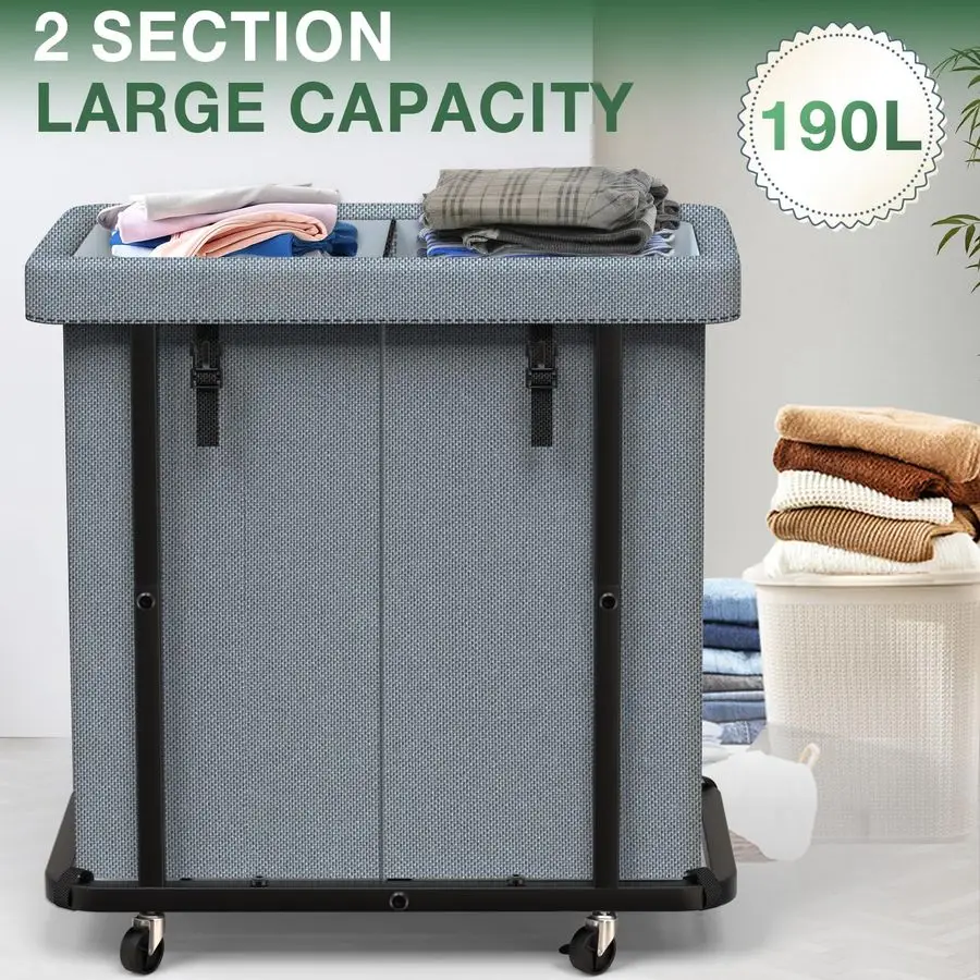 Spacious laundry basket with removable bag