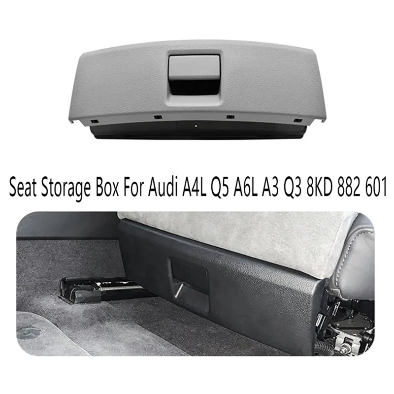 

1 PCS Electric Seat Storage Box Glove Box Drawer Gray Plastic Automotive Supplies For A4L Q5 A6L A3 Q3 8KD 882 601