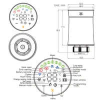 MoesHouse ZigBee3.0 TRV Tuya nowy zawór siłownika grzejnika inteligentny programowalny termostat sterowanie grzałką temperatury Alexa Google sterowanie głosowe zdalne sterowanie aplikacjami 6