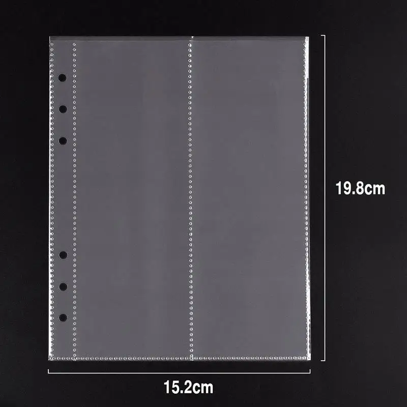 1/5/10pcs A5 6-Hole Strap Storage Clip And Craft Storage Bag Scrapbooking Cutting Die Organizing Sticker Storage Clip Storage Bag