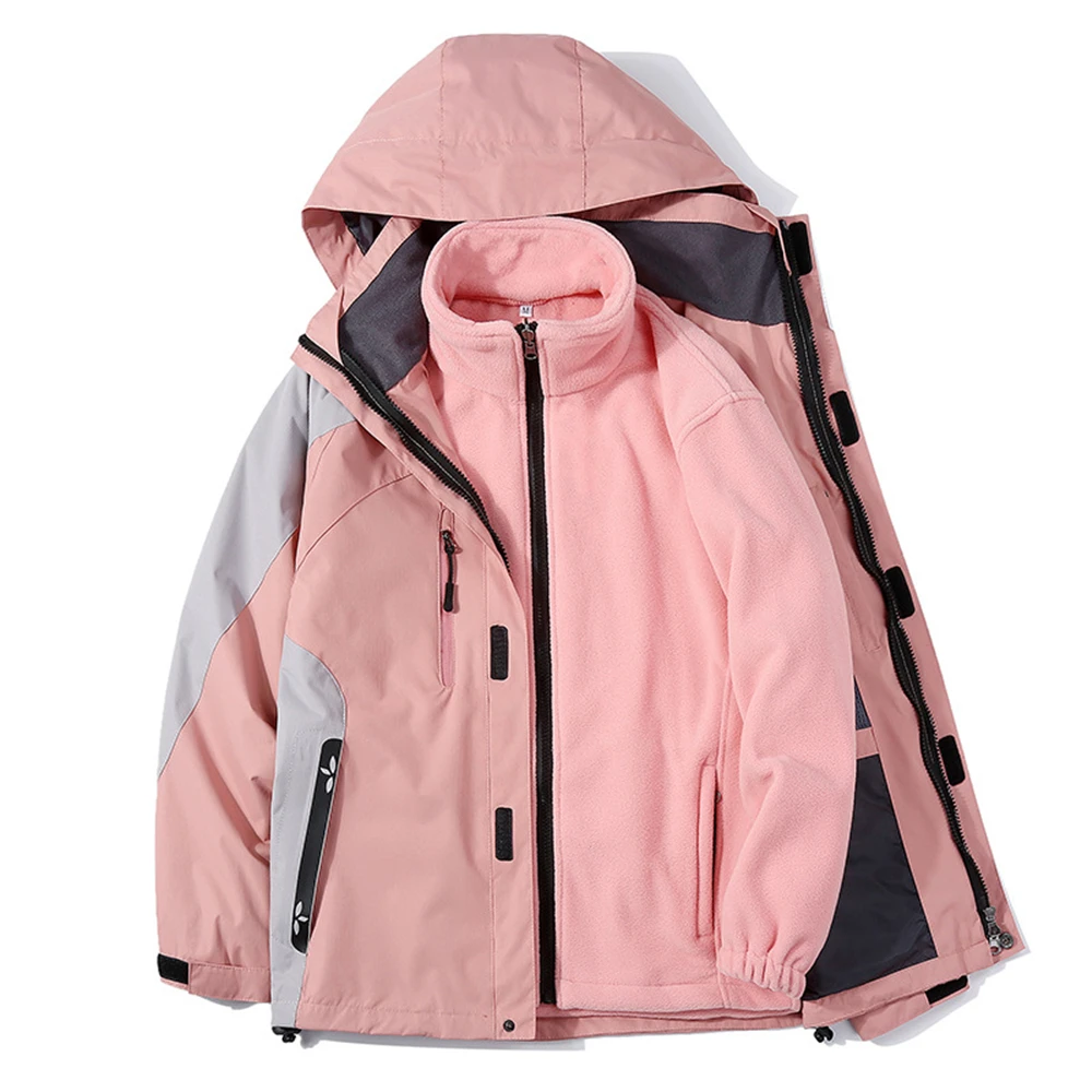 

Autumn Winter Outdoor Racing Suit Women's Two Piece Set Of Three in One Detachable Windproof Waterproof Mountaineering Ski Suit