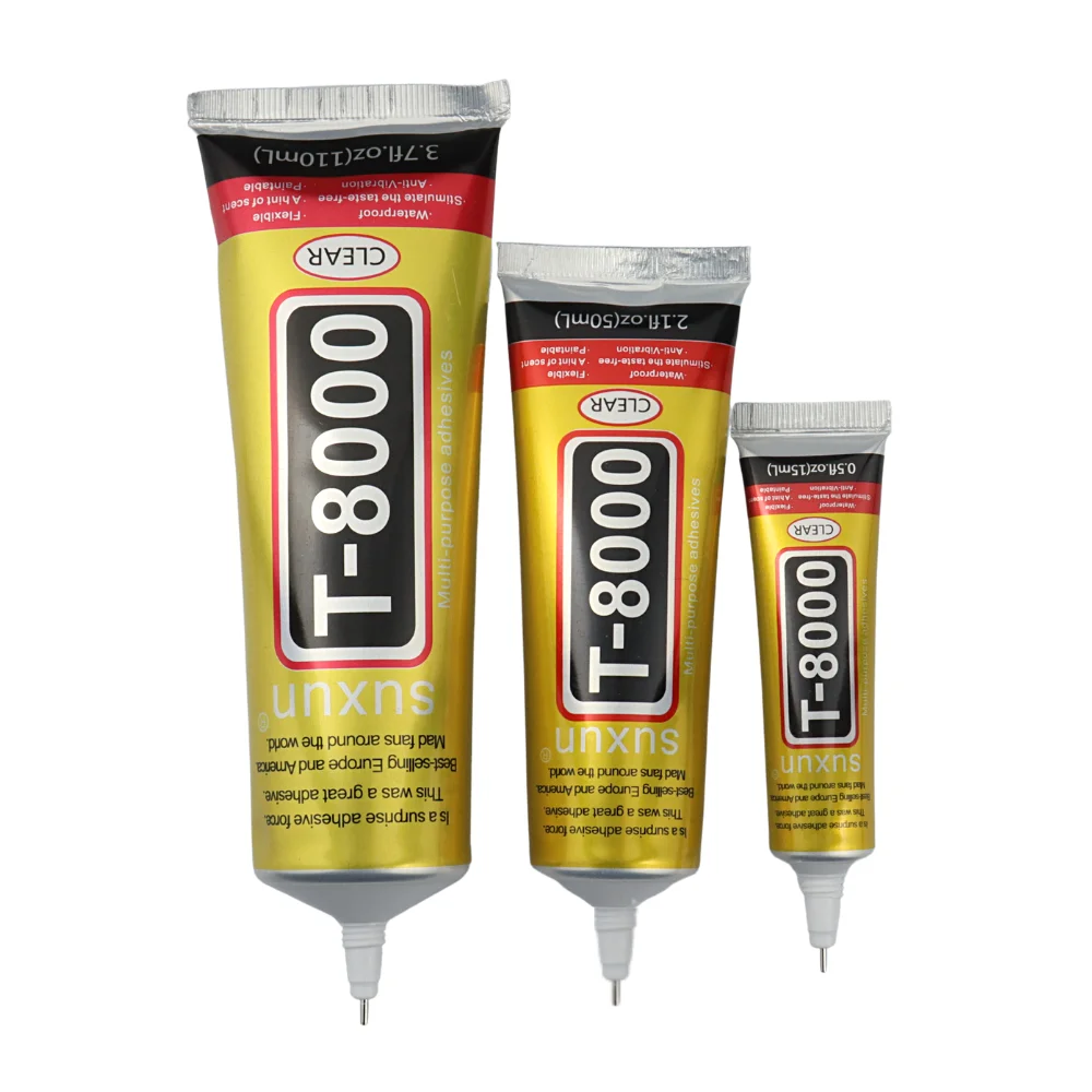 15/50/110ML T-8000 Universal DIY Glue SUXUN T8000 Glue Clear Contact Phone Repair Glass Plastic Adhesive 3