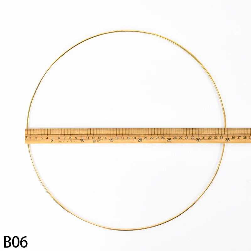 thumbnail image 1 of Aros de metal para coronas de 10 a 40 cm para colgar manualidades, marcos florales, anillos de alambre, decoraciones de flores para fiestas de bodas y Navidad, atrapasueños, 1 of 5