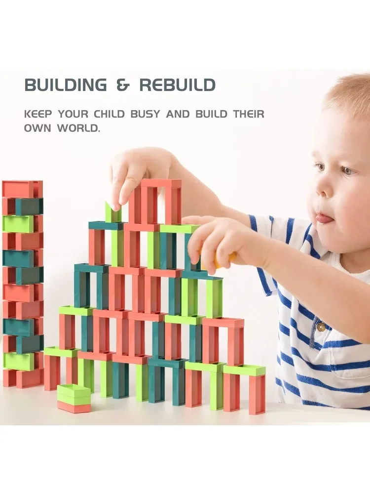 Domino Train Toy Kids Games: Automatic Dominoes Building Set Rally - Toys for 3 Year Old Boys 3