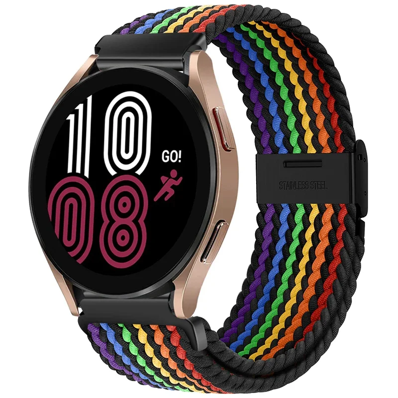 Braided Elastic Nylon Band - 20mm/22mm - Multi-Functional Smartwatch Bracelet