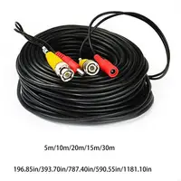 Câble de vidéosurveillance 2 en 1 BNC + DC 5-50M |   Fil d'alimentation vidéo coaxial pour système de caméra de surveillance de sécurité AHD DVR 6