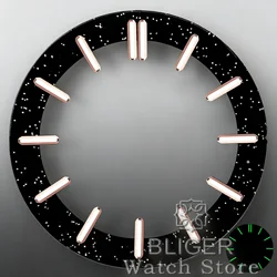 Transparent Skeleton Starry Sky Watch Dial with Hands - 29mm & 31mm - 29mm  NH series (Black Rose index)