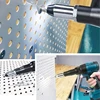 18V Brushless Electric Rivet Gun 2.4-4.8mm Cordless Rivet Nut Gun Automatic Rivet Tool With LED Light For Makita Battery 6