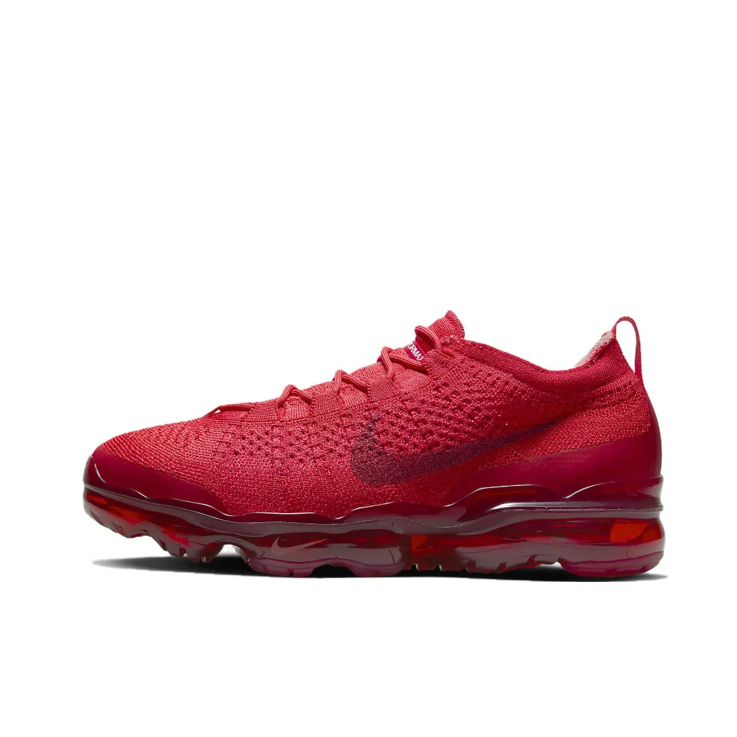 Nike Original VaporMax Air Flyknit Comfortable Breathable Low Top Training Running Shoes Men's and Women's Premium Red
