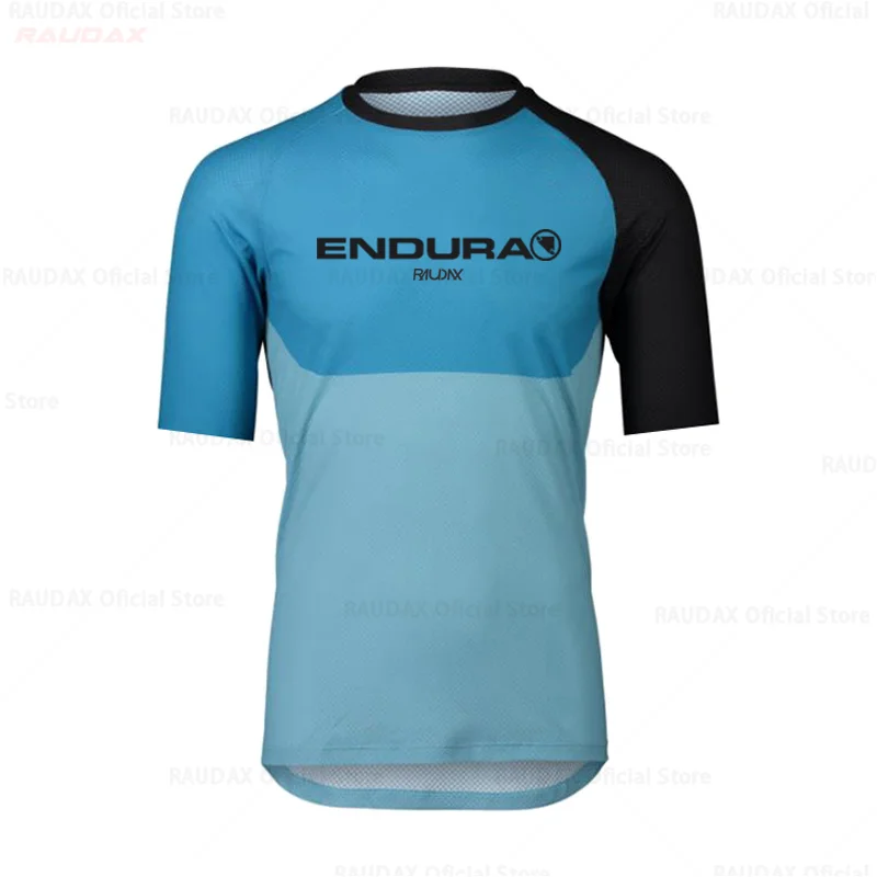 thumbnail image 1 of RAUDAX ENDURA Camiseta de verano para hombre, manga corta, para descenso, ciclismo de montaña, motocross, MTB, todoterreno, DH, carreras, maillot ciclismo hombre, 1 of 5