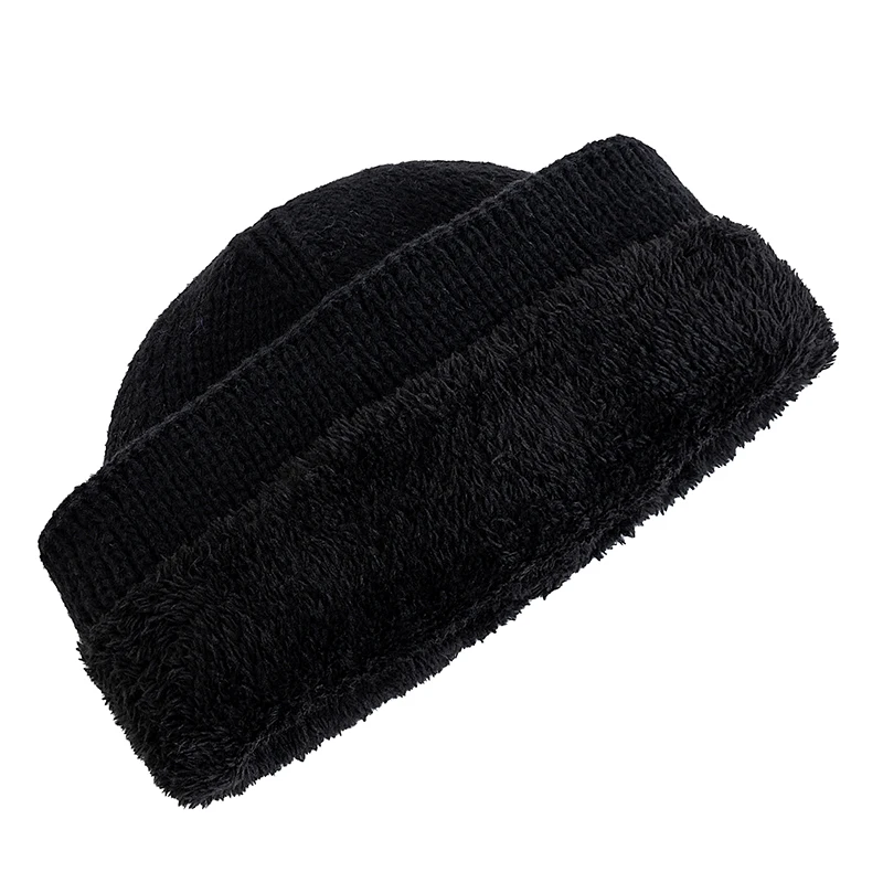 Hot Sale CITY Leather Label Winter Hat Plush Fur Lining Keep Warm Cap Stylish Soft Beanie Hat For Men Women Outdoor Knitted Hat