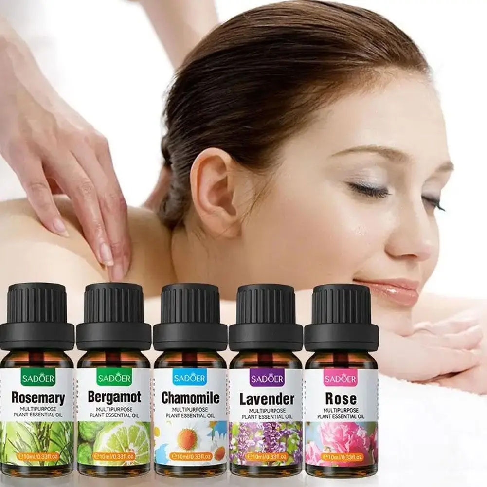 

Pure Essential Oils Natural Plant Aroma Massage Essential Oil Rosemary Bergamot Chamomile Lavender Rose Essential Oil 10ml