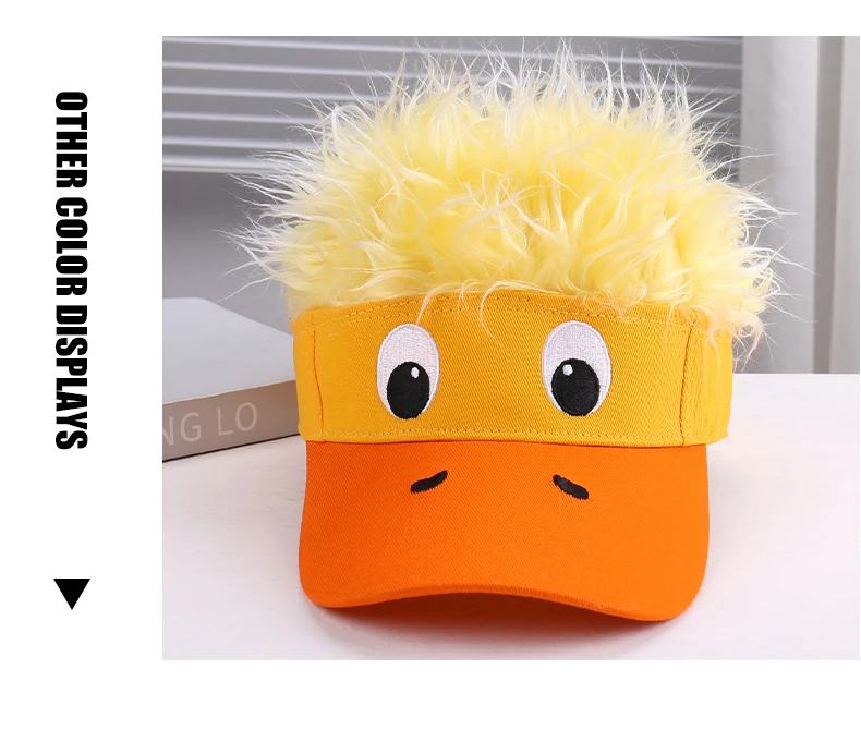 Lightweight Breathable Duckling Decorated Wig Cap For Outdoor Travel Cosplay Fresh Fashionable Versatile Hat_voghion.com