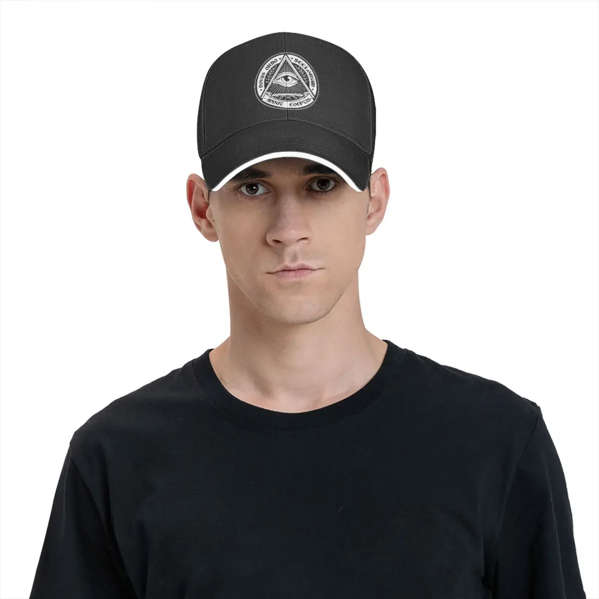 63251vdgxdg Runy Custom Illuminati Adjustable Baseball Hat & Cap Black 